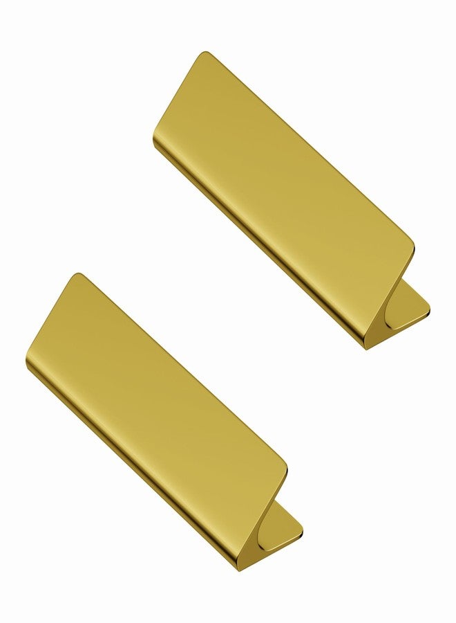 LAPO مقابض لابو المكونة من قطعتين للخزائن - مقبض أدراج ألومنيوم عصري للمطبخ، وخزانة الملابس، والخزائن، وأثاث المنزل (طلاء ذهبي بتقنية الترسيب الفيزيائي للبخار) - Image 1